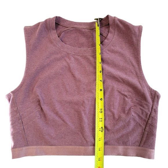 Lululemon Women's Soulful Crop Tank Heathered Dusty Mauve Sleeveless purple crop - Picture 2 of 6